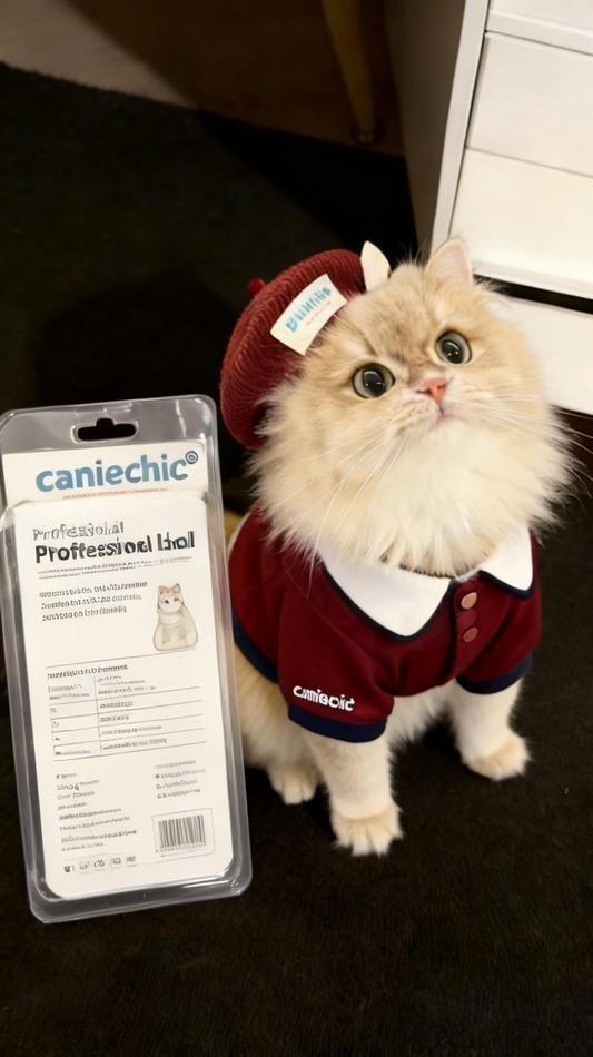 caniechic® Purr-luxe Feline A-List Sweater - Warm Fluffy Outfit to Turn Your Cat into a Viral Purr-sonal Style Icon | Cozy Winter Cat Clothes for Snuggles & Adventures