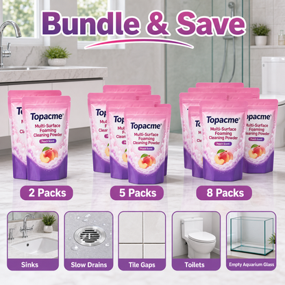 Save 50% by ordering today | Topacme® Multi-Surface Foaming Cleaning Powder - Peach Scent
