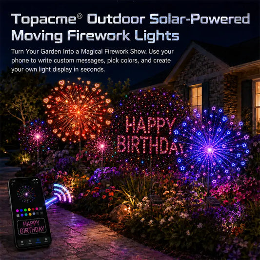 Topacme® Outdoor Solar-Powered Moving Firework Lights🎇