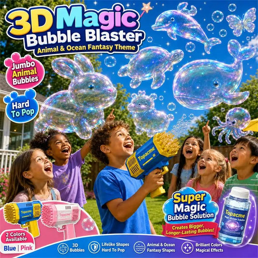 Topacme® 3D Magic Bubble Blaster —— Animal & Ocean Fantasy Theme