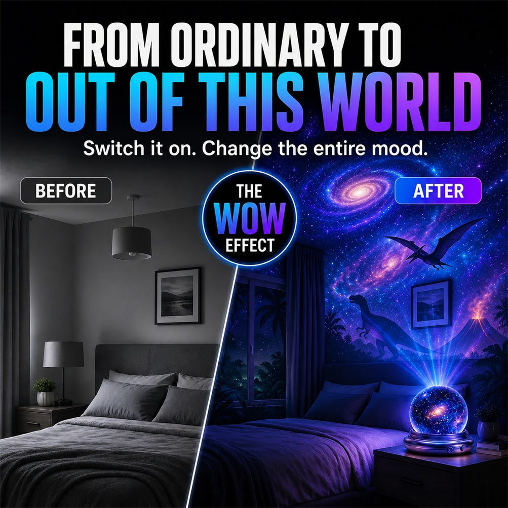 Topacme® 360° Immersive World Night Light Projector