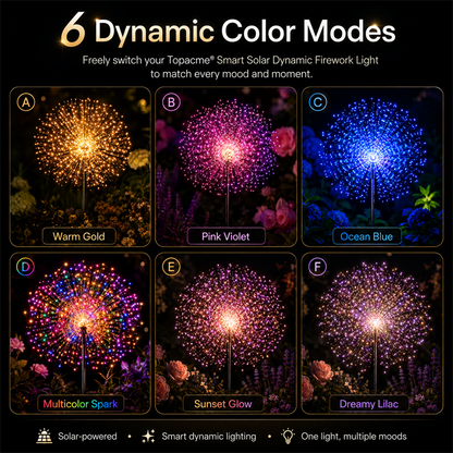 Topacme® Outdoor Solar-Powered Moving Firework Lights🎇