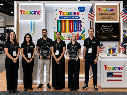 Topacme 3D Relief Art Pen trade show packaging and award image