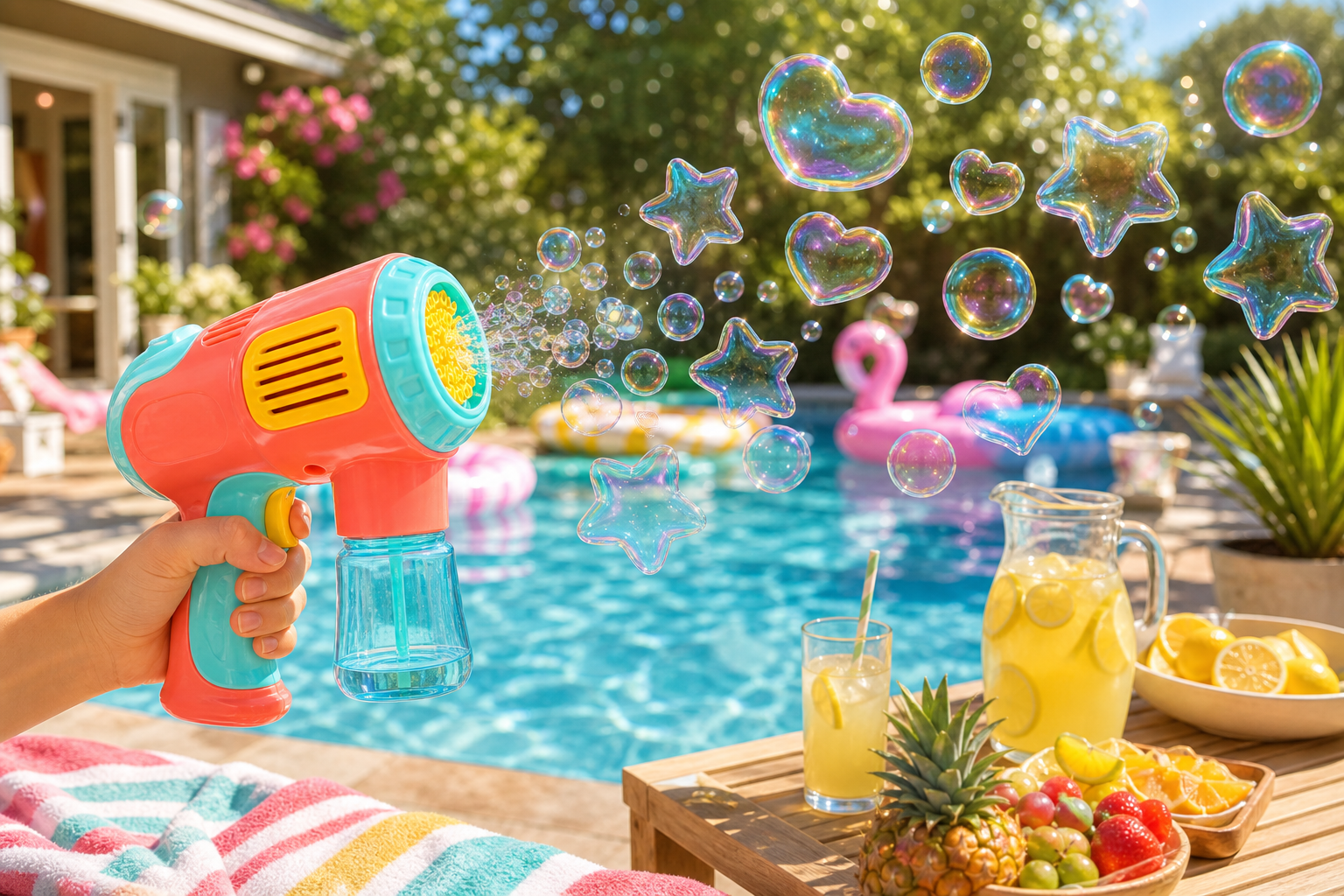 Poolside Magic Shape Bubble Blaster lifestyle scene